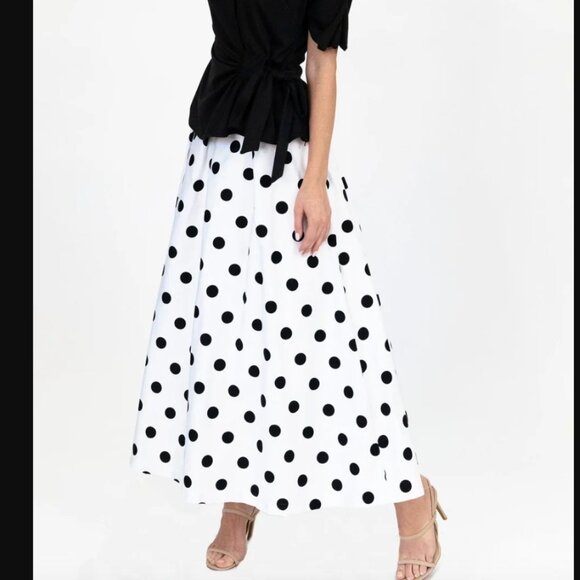 Eva Franco Polka Dot Midi Skirt Small NWT - Picture 3 of 10